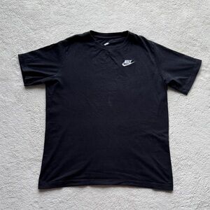 Nike Black Crewneck T-Shirt with White Swoosh